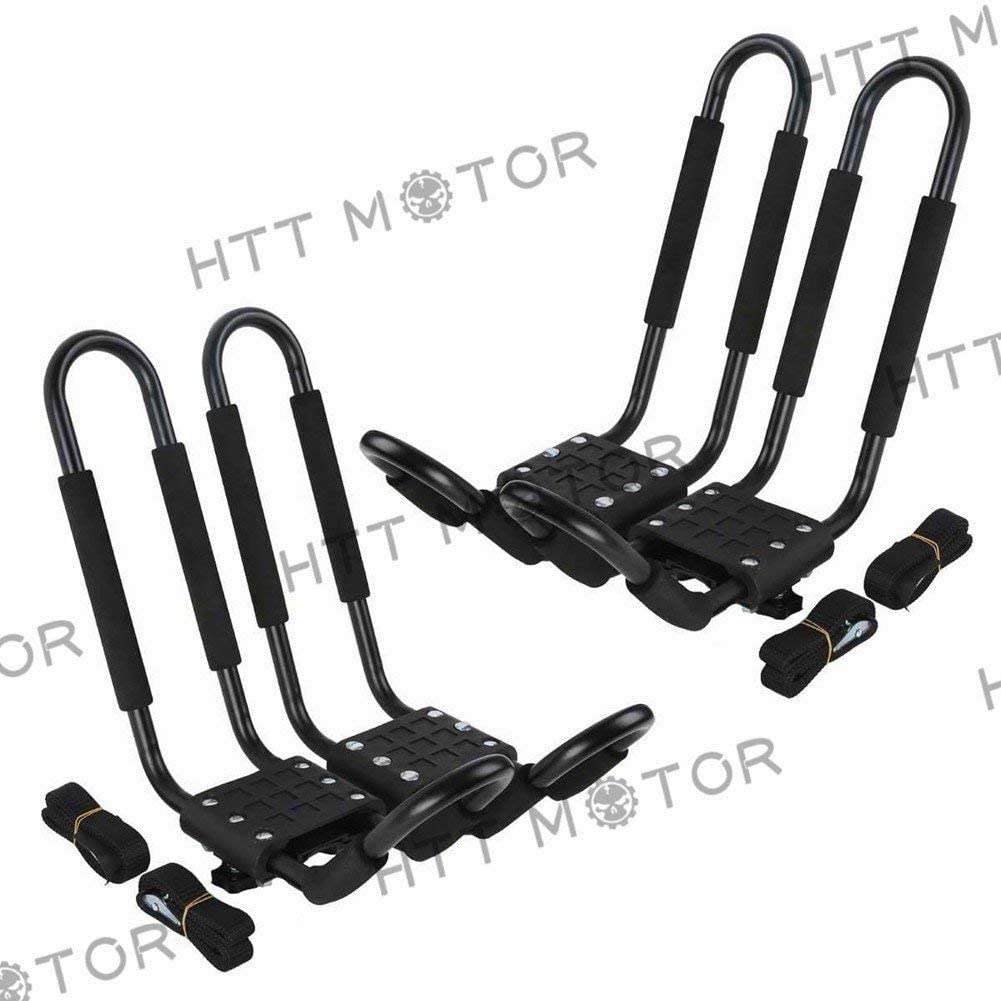 HTTMT KAYAK-FOLDABLE-A- 1 Pair Foldable Kayak (Style A) Carrier Boat Canoe Fold Rack Holder Snowboard J-Bar Roof Top Pair