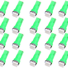 cciyu 20 Pack T5 0.5W Green Led T5 5050 Tri-Cell SMD LED Chips/1-5050SMD Dashboard Dash Gauge Instrument Panel Light 2721 407 85 86