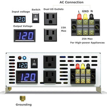 WZRELB 3000W 24V Pure Sine Wave Solar Power Inverter DC to 110V AC Converter (RBP300024W)