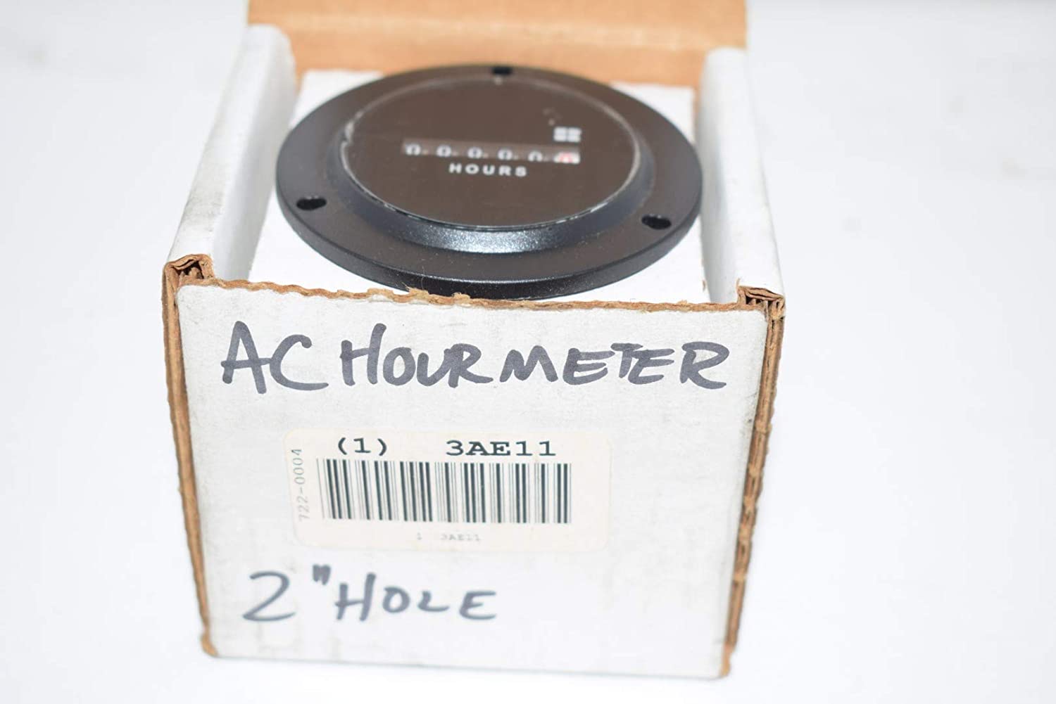 Hour Meter, AC Quartz, 2.80 in. D, 6 Digit