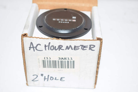Hour Meter, AC Quartz, 2.80 in. D, 6 Digit