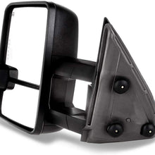 SCITOO Black Power Heated LED Signal Lights Side View Mirrors Fit 99-02 for Chevy/for GMC Silverado/Sierra Towing Mirrors Pair Set