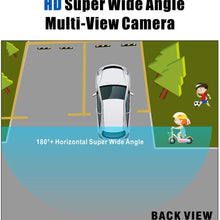 PARKVISION Super Wide Angle Multiview Smart Backup/Front Camera with True 180°Horizontal Angle,Wide View/Split View/Top View Modes Switchable by One-Key Button,Good for Cars,RVs,Pickups,Mini Truck