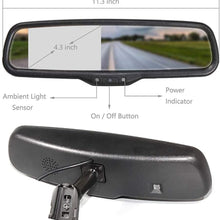 EWAY Backup Rear View Spare Tire Mount Camera for Jeep Wrangler 2007-2018 with 4.3" Anti-Glare Mirror LCD Monitor Reverse Camera with Removable Guideline