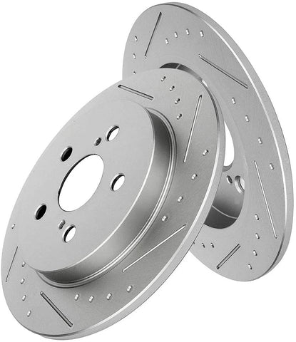Aintier Rear Slotted Brake Rotors fit for 11-17 CT0h,09-10 Pontiac Vibe,Toyota Corolla/Matrix/Prius/Prius Plug-In/Prius Prime