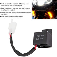 Moonyeu Motorcycle 2 PIN Flasher Relay, 12V DC Relay Decoder for LED Turn Signal Light for Honda for Kawasaki