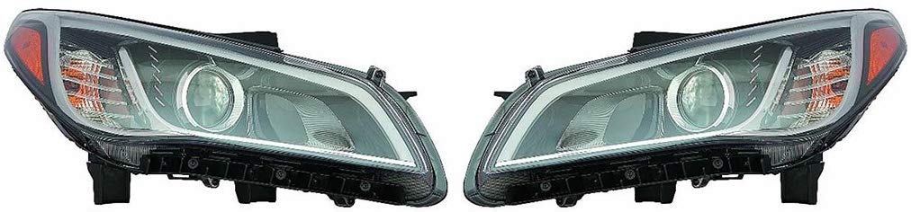 Fits Hyundai Sonata 16-17 Headlight Assembly Halogen SE/ECO Model Pair Driver and Passenger Side (DOT Certified)