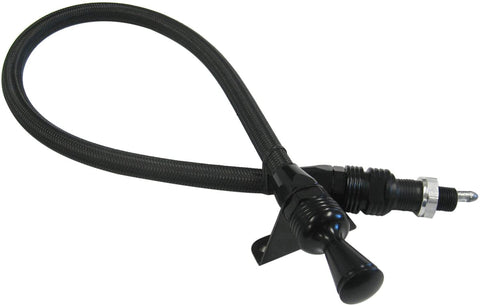 Lokar X1210147 Firewall Mount Transmission Dipstick with Lock and Black Stainless Steel Housing for GM Powerglide Transmission