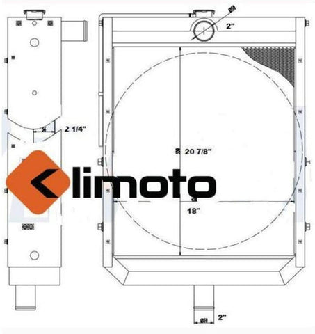 Klimoto Radiator | fits AJAX OIL PUMP ENGINE RADIATOR WITH 7.25L 8.5L ENGINES | KLI42-10309