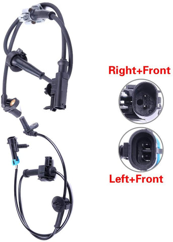 Aintier 2PCS Left+Right+Front+Rear ABS wheel Speed Sensor brake sensor Fit for 2007-2013 Chevrolet Silverado 1500 2007-2008 Chevrolet Silverado 3500 HD 2007-2013 GMC Sierra 1500