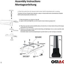 OMAC Roof Racks Cross Bars Carrier Cargo Racks Rail Aluminium Black Set 2 Pcs for BMW 5 Series (E39) 1996-2003