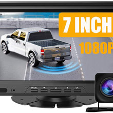7 inch Vehicle Backup Camera and Monitor Kit,HD 1080P Rear View Camera Monitor,Back Up Camera for Car,Truck,Pickup Truck,SUV,Minivan and Sedans,IP 68 Waterproof and Nice Night Vision Reverse Camera