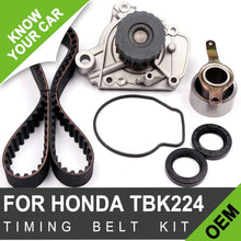 Scitoo Timing Belt Water Pump Kit Fits 96-00 Honda Civic 1.6L SOHC D16Y5 D16Y7 D16Y8 D16B5 TCKWP224 WP224K1B TB224LK2 WP135-1390