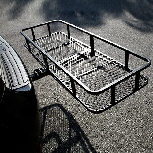 FOLCONROAD Hitch Mounted Folding Cargo Carrier Black