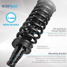 Detroit Axle - 18pc Front Upper Lower Control Arms, Struts w/Springs, Inner Outer Tie Rods, Sway Bar Links and Ball Joints for Chevy Trailblazer GMC Envoy - 6-Lug w/ABS