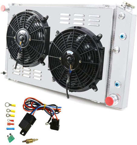 OzCoolingParts 4 Row Core Aluminum Radiator + 2 x 10