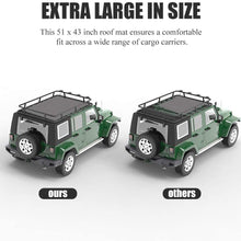 FieryRed Roof Cargo Bag Protective Mat, 51"x43" Universal Roof Rack Pad for Rooftop Cargo Bag