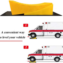 Heavy Duty RV Leveling Blocks Wheel Chocks Leveler, Rubber Non Slip Base Without Rope for Travel Trailers, Car, Camper, Truck 2 Pack Yellow