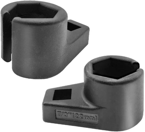 22mm O2 Sensor Socket,O2 Sensor Removal Tool,3/8 Inch Drive by 7/8 Inch,with Side Wire Access,Preventing Damage to Wires (L-type,2 Pack)