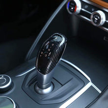 Plastic Carbon Fiber Printing Gear Shift Knob Trim Cover Sticker for Alfa Romeo Giulia Stelvio 2017-2019,Car Styling Accessory, 1pc (Not fit for Quadrifoglio)