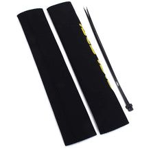 WHWEI 1 Pair Black Neoprene Motorcycle Fork Gaiter Boot Seal Socks Covers Protector Durable Cable Ties for Extra Security