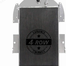 CoolingSky 62MM 4 Row Core Aluminum Radiator for 1934 1935 1936 Chevy Truck Pickup 6Cyl Engine