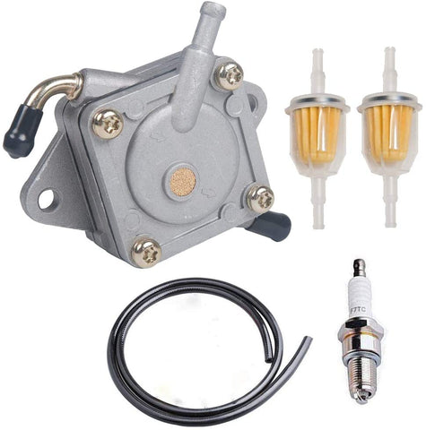 HIFROM Replacement Club Car Fuel Pump Cart Fuel Filter Spark Plug with 2-Feet Fuel Line Replacement for Gas Golf DS Precedent from 1984 to Present 290FE 350FE Kawasaki Engine 1014523