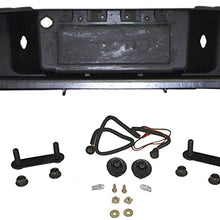 For 2009-2014 F-150 Styleside W/O Tow Package Rear Bumper Black Full Assy (With Ends, Hitch Bar, Pad Brackets, License Lamp & Harness) With Sensor Hole FO1103167