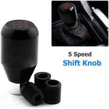 Car Shift Lever,5-Speed Manual Aluminum Heavy-Duty Shift knob, Short Shift Shifter, Long Shift Head (Black)