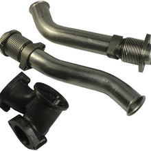 JDMSPEED New Powerstroke Turbo Diesel With Hardware Bellowed Up Pipe Kit 679-005 Replacement For Ford 7.3L 99-03