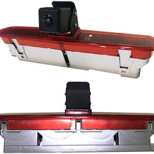 Waterproof Night Vision High Definition Color Rear View Brake Light Third Roof Top Mount Lamp Reverse Backup Angle Adjustable Camera for Fiat Doblo 263 Van/Opel Combo