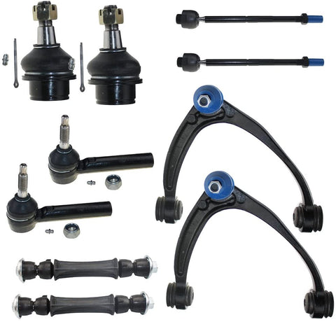 MILLION PARTS 10 Pcs Complete Control Arm Front Suspension Kit Upper Ball Joints K80669 K80670