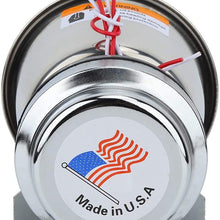 Aramox Motorcycle Electronic Horn, Universal 12V 115-130db Stainless Steel Loud Warning Alarm Horn Speaker Silver