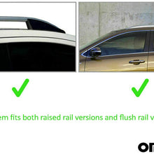 OMAC Roof Rack Cross Bars Luggage Carrier Black 2 Pcs Fits BMW X5 E70 2007-2013 | Aluminum Black Cargo Carrier Rooftop Luggage Crossbars