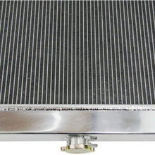 OzCoolingParts 70-85 Jeep CJ-Series Radiator Shroud Fan Kit, 3 Row Core Aluminum Radiator + 2 x 12" Fan w/Shroud for 1970-1985 71 72 73 74 75 76 77 78 79 83 84 Jeep CJ5 CJ6 CJ7 GM Chevy V8 Conversion