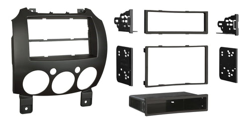 Metra 99-7518B Single/Double DIN Dash Installation Kit for 2007-Up Mazda 2 Vehicles, Black