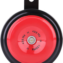 WNHSNM 12V 110dB 435HZ with mounting Bracket Red Motorcycle Car Loud Electric Snail Horn Loudspeaker Waterproof Pure Copper Terminal (Color Name : Black)
