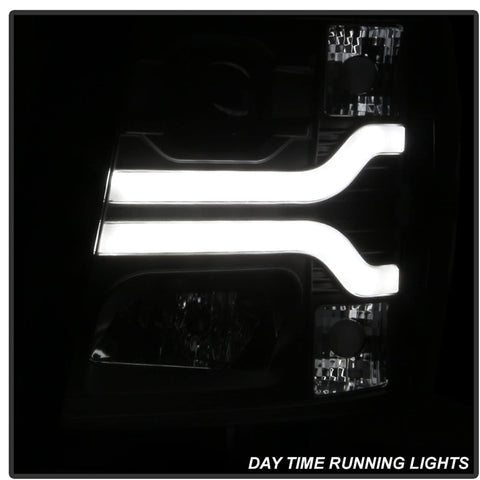 Spyder Auto 5083609 Chevy Silverado 1500 07-13 / 2500HD/3500HD 07-14 Version 3 Projector Headlights - LED DRL - Black