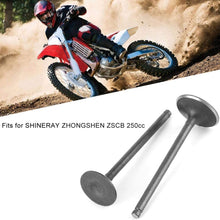 Engine Head Intake Exhaust Valves, Pair Steel Alloy Engine Head Intake Exhaust Valve Parts Fits for SHINERAY ZHONGSHEN ZSCB 250cc