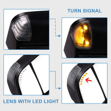 ECCPP Towing Mirrors Fit for Dodge Ram 1500 2500 3500 2009-2017 Tow Mirrors with Left Right Side Power Heated Puddle Light Lens with LED Light