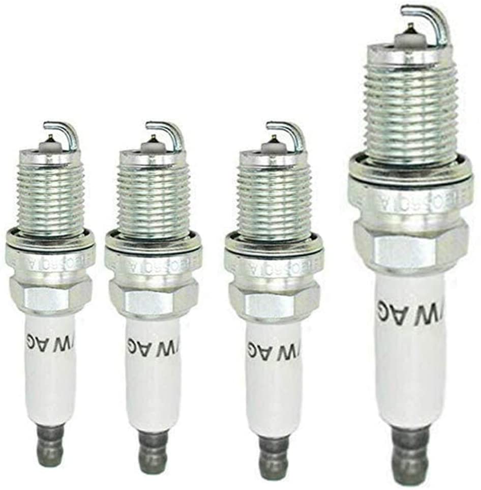 FANHAY 4PCS Spark Plug 06H905601A Compatible with Aud-i A4 A5 VW Passat Golf VW Passat 2.0L-L4 PFR7S8EG