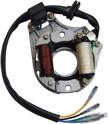 shamofeng 2 Coil Stator Ignition Magneto Plate for 49cc 50cc 70cc 90cc 110cc 125cc Chinese ATV Quad Go Cart Dirt Bike Taotao Sunl JCL