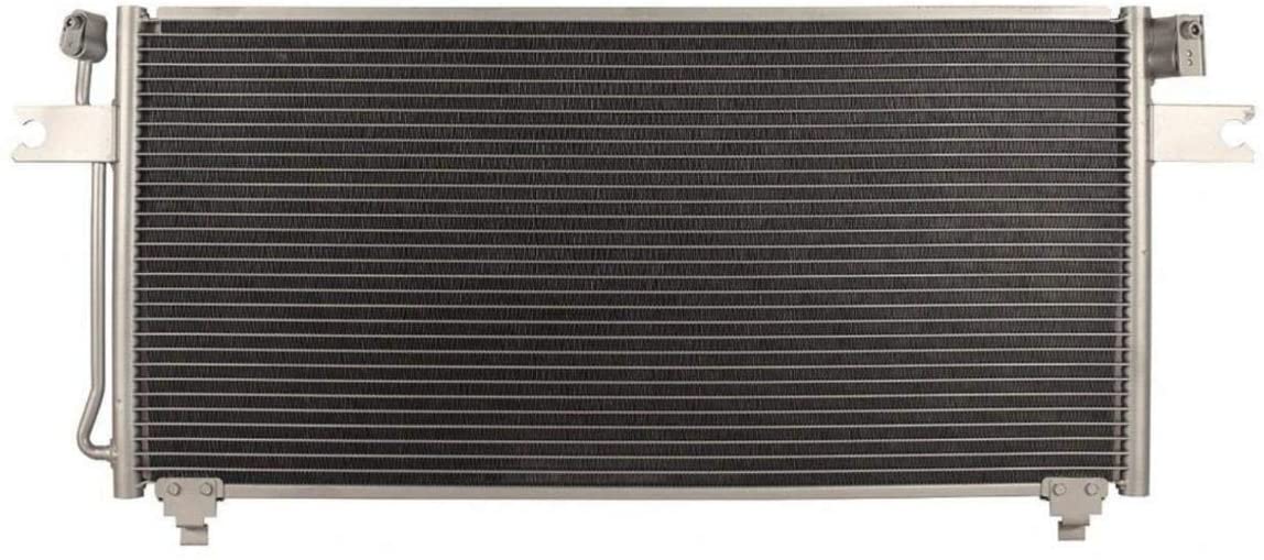 VioletLisa All Aluminum Air Condition Condenser 1 Row Compatible with 1995-1996 Maxima 3.0L V6 Without Oil Cooler