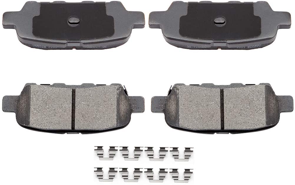 HUBDEPOT Slotted Ceramic Brake Pads fit for for Infiniti,for Nissan 350Z 370Z Altima Juke Leaf Maxima Murano Pathfinder Quest Rogue, for Suzuki Grand Vitara,clip