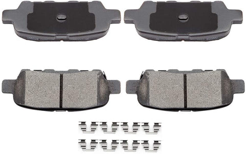 Ceramic Discs Brake Pads,SCITOO Rear Brake Pads with clip fit for Infiniti,for Nissan 350Z 370Z Altima Juke Leaf Maxima Murano Pathfinder Quest Rogue, Suzuki Grand Vitara