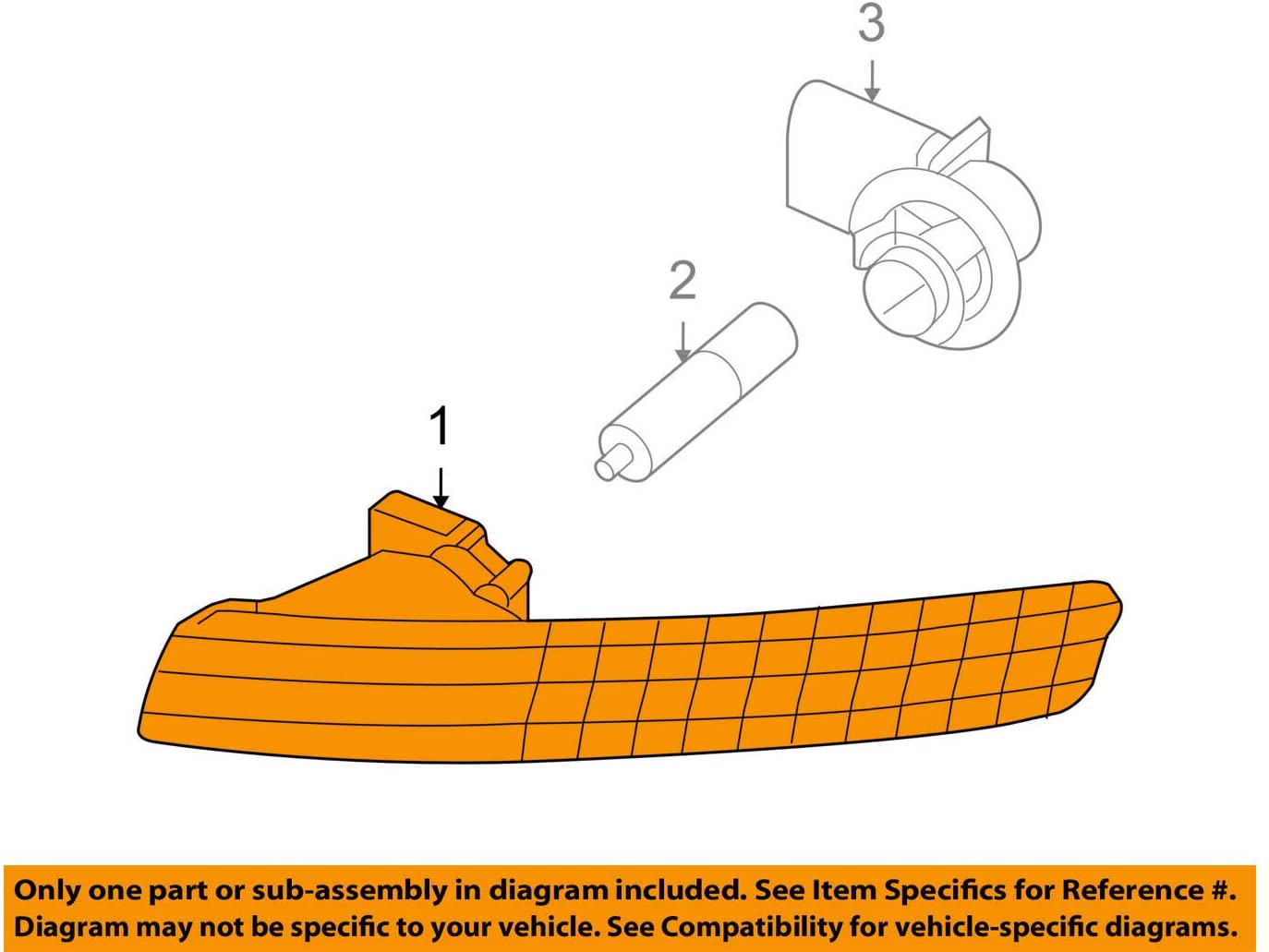 VOLKSWAGEN 1C0953041R GENUINE OEM PARK LAMP ASSY