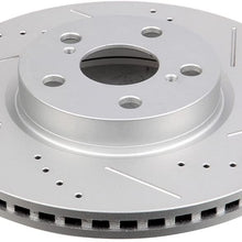 Front CeRamic Pads Brake Rotors Discs Drilled Slotted HUBDEPOT fit for 2009-2010 P-ontiac Vibe, 2008-2014 S-cion xD, 2009-2019 T-oyota Corolla, 2009-2013 T-oyota Matrix