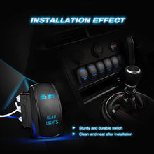 Nilight LED Light Bar Wiring Harness Kit REAR LIGHTS 12V 5Pin Rocker Switch Laser On off Waterproof Switch Power Relay Blade Fuse-2 Lead,2 Years Warranty