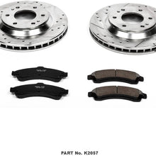 Power Stop K2057 Front Brake Kit with Drilled/Slotted Brake Rotors and Z23 Evolution Ceramic Brake Pads