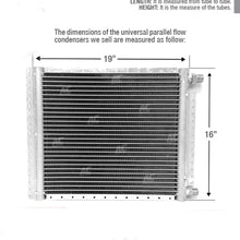 CLIMAPARTS CNFP1619 AC A/C Universal Condenser Parallel Flow 16 x 19 O-ring #6 And #8